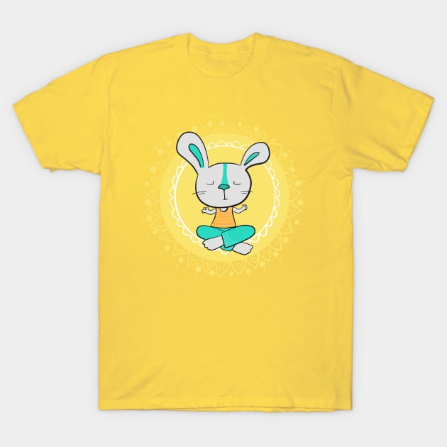 Yoga Rabbit T-Shirt by Ayeletbarnoy